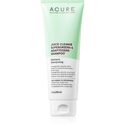 ACURE Juice Cleanse Supergreens & Adaptogens energizující šampon pro namáhané vlasy a vlasovou pokožku 236 ml - parfo.cz