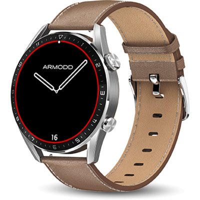ARMODD Silentwatch 5 Pro chytré hodinky barva Silver/Leather 1 ks - parfo.cz