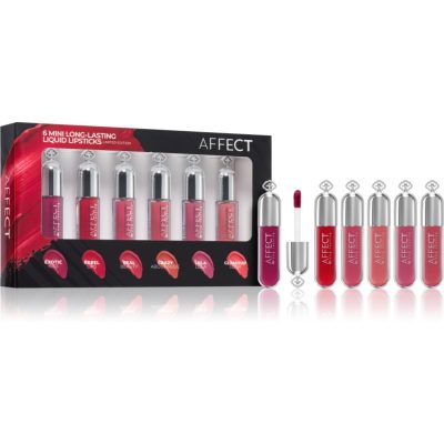 Affect 6 Mini Long-Lasting Liquid Lipsticks sada tekutých rtěnek - parfo.cz