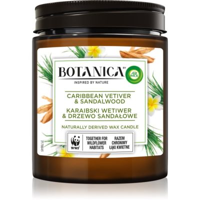 Air Wick Botanica Caribbean Vetiver & Sandalwood vonná svíčka 205 g - parfo.cz
