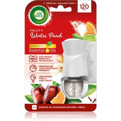 Air Wick Electric Winter Punch elektrický osvěžovač vzduchu s náplní 19 ml - parfo.cz