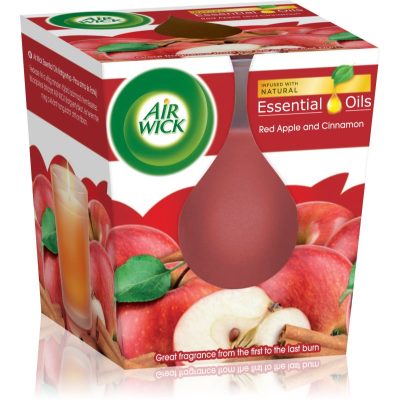 Air Wick Essential Oil Red Apple & Cinnamon vonná svíčka 105 g - parfo.cz