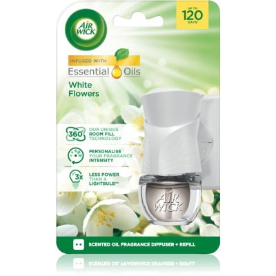 Air Wick White Flowers Electric náplň do elektrického difuzéru 19 ml - parfo.cz