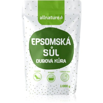Allnature Epsomská sůl Dubová kůra sůl do koupele 1000 g - parfo.cz