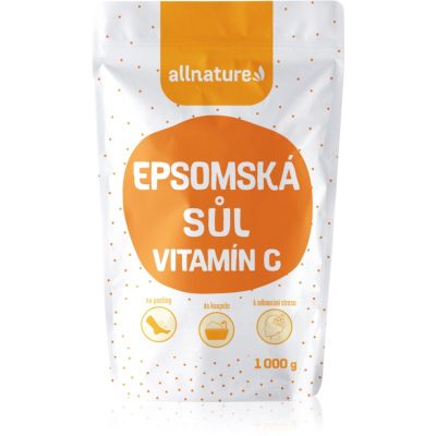 Allnature Epsomská sůl + vitamín C sůl do koupele 1000 g - parfo.cz