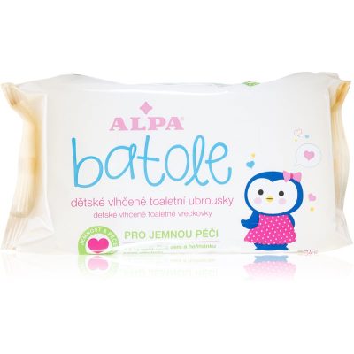 Alpa Batole Vlhčené ubrousky dětské jemné vlhčené ubrousky pro citlivou pokožku 72 ks - parfo.cz