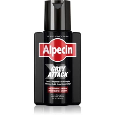 Alpecin Grey Attack kofeinový šampon proti šedivění vlasů pro muže 200 ml - parfo.cz