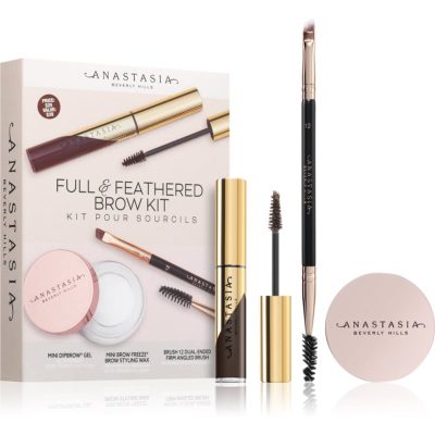 Anastasia Beverly Hills Full & Feathered Brow Kit Mini sada na obočí odstín Dark Brown - parfo.cz