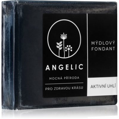 Angelic Mýdlový fondant Aktivní uhlí detoxikační mýdlo 105 g - parfo.cz