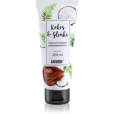 Anwen Coconut & Clay maska na vlasy Low Porosity 200 ml - parfo.cz