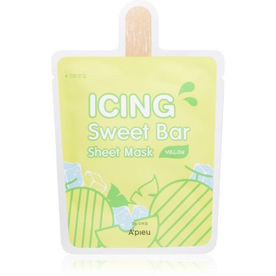 A’pieu Icing Sweet Bar Mask Melon zklidňující plátýnková maska 21 g - parfo.cz