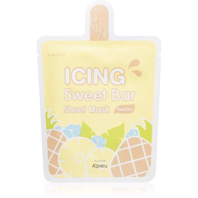 A’pieu Icing Sweet Bar Mask Pineapple plátýnková maska s osvěžujícím účinkem 21 g - parfo.cz