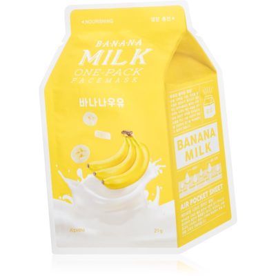 A’pieu One-Pack Milk Mask Banana vyživující plátýnková maska 21 ml - parfo.cz