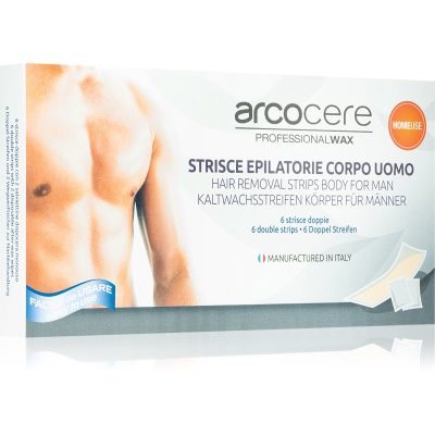 Arcocere Professional Wax voskové epilační pásky pro muže 6 ks - parfo.cz