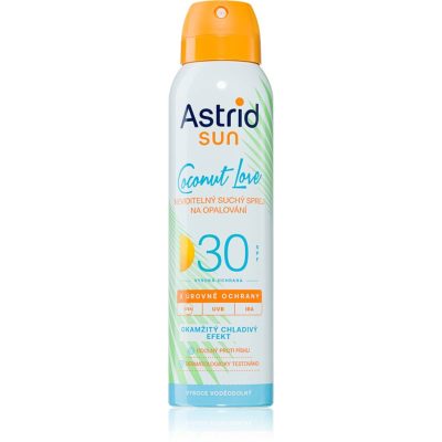 Astrid Sun Coconut Love neviditelný sprej na opalování SPF 30 s vysokou UV ochranou 150 ml - parfo.cz