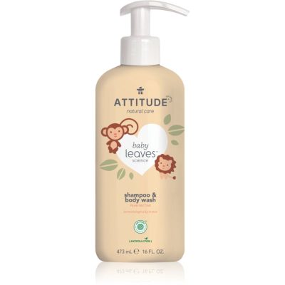 Attitude Baby Leaves Pear Nectar sprchový gel a šampon 2 v 1 pro děti 473 ml - parfo.cz