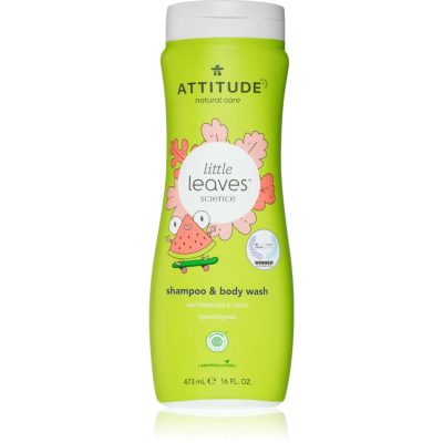 Attitude Little Leaves Watermelon & Coco dětský mycí gel a šampon 473 ml - parfo.cz