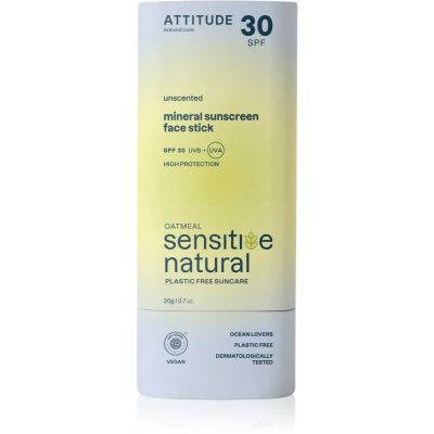 Attitude Sensitive Natural Face stick minerální krém na opalování v tyčince pro citlivou pleť 20 g - parfo.cz