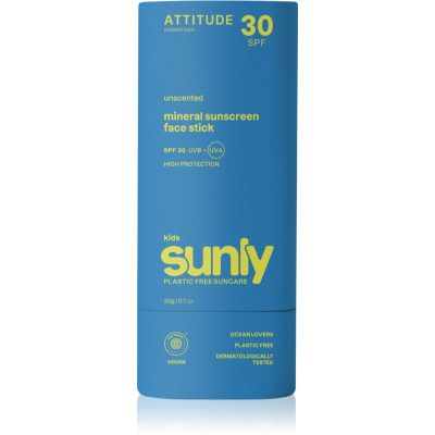 Attitude Sunly Kids Face stick minerální krém na opalování v tyčince pro děti SPF 30 20 g - parfo.cz