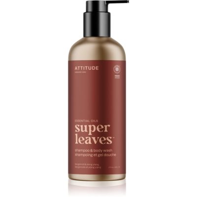 Attitude Super Leaves Bergamot & ylang-ylang šampon a sprchový gel 2 v 1 473 ml - parfo.cz