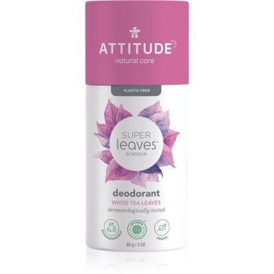 Attitude Super Leaves Deodorant tuhý deodorant bez obsahu hliníkových solí White Tea Leaves 85 g - parfo.cz