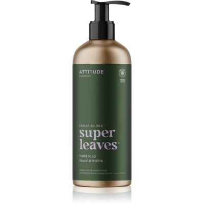 Attitude Super Leaves Essentials přírodní mýdlo na ruce Peppermint & Sweet Orange 473 ml - parfo.cz