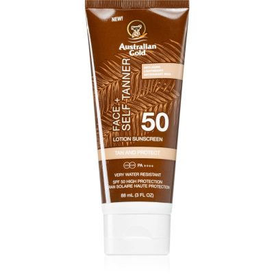 Australian Gold Face + Self Tanner samoopalovací krém na obličej SPF 50 88 ml - parfo.cz