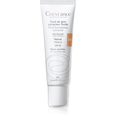 Avène Couvrance Fluid Foundation Corrector tekutý krycí make-up SPF 20 odstín 2.0 Natural 30 ml - parfo.cz