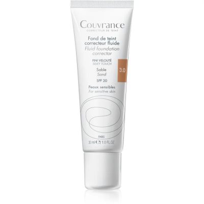 Avène Couvrance Fluid Foundation Corrector tekutý krycí make-up SPF 20 odstín 3.0 Sand 30 ml - parfo.cz