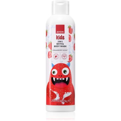 Avon Kids Strawberry koupelový přípravek 2 v 1 200 ml - parfo.cz