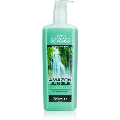 Avon Senses Amazon Jungle sprchový gel na tělo a vlasy pro muže 720 ml - parfo.cz