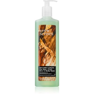 Avon Senses Extreme Limits sprchový gel a šampon 2 v 1 720 ml - parfo.cz