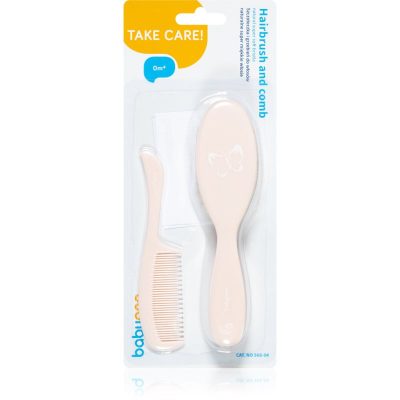 BabyOno Take Care Hairbrush and Comb IV kartáč na vlasy pro děti Pink 2 ks - parfo.cz
