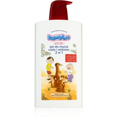 Bambino Kids Bolek and Lolek 2 in 1 šampon a sprchový gel 2 v 1 pro děti Meerkats 1000 ml - parfo.cz