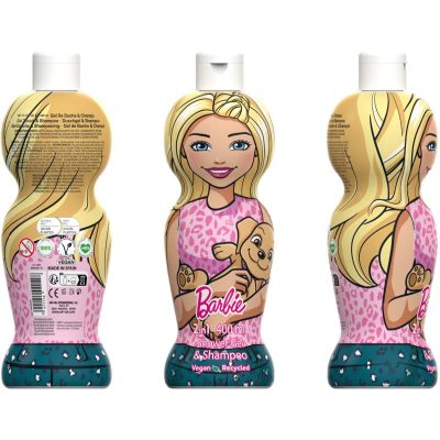 Barbie 2in1 jemný sprchový gel a šampon pro děti 400 ml - parfo.cz