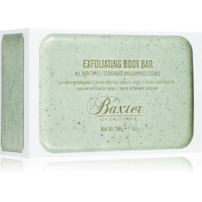 Baxter of California Exfoliating Body Bar Cedarwood & Oakmoss Essence exfoliační tělové mýdlo pro muže 198 g - parfo.cz