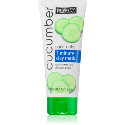 Beauty Formulas Cucumber hloubkově čisticí pleťová maska s jílem 100 ml - parfo.cz