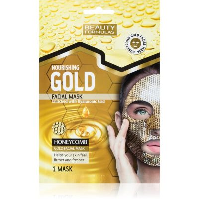 Beauty Formulas Gold vyživující plátýnková maska s kyselinou hyaluronovou 1 ks - parfo.cz