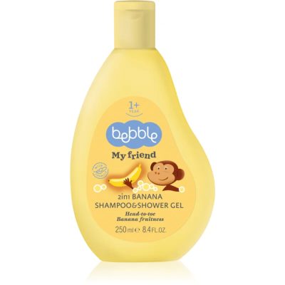 Bebble Banana Shampoo & Shower Gel šampon a sprchový gel 2 v 1 pro děti 1+ 250 ml - parfo.cz