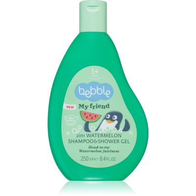 Bebble Strawberry Shampoo & Shower Gel Watermelon šampon a sprchový gel 2 v 1 pro děti 1+ 250 ml - parfo.cz