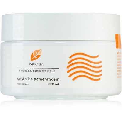 Bebutter Šlehané BIO bambucké máslo rakytník s pomerančem bambucké máslo pro regeneraci pokožky 200 ml - parfo.cz