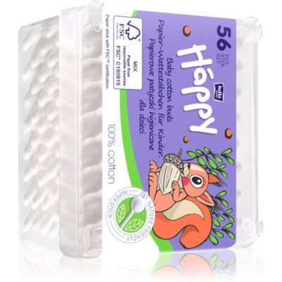 Bella Baby Happy 100% cotton vatové tyčinky pro děti 56 ks - parfo.cz