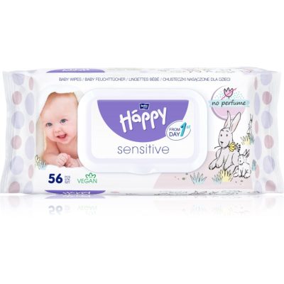 Bella Baby Happy Sensitive vlhčené čisticí ubrousky pro děti 56 ks - parfo.cz