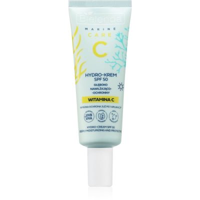 Bielenda C Marine Care Hydro-cream deeply moisturizing and protective SPF 50 hydratační a ochranný krém s vitaminem C SPF 50 40 ml - parfo.cz
