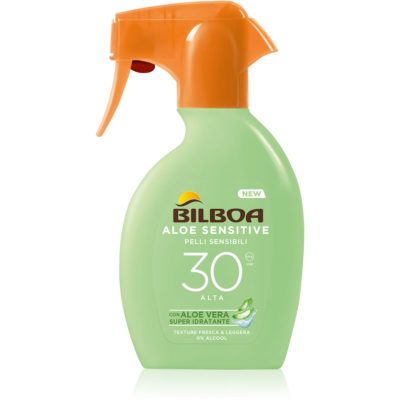 Bilboa Aloe Sensitive opalovací sprej SPF 30 250 ml - parfo.cz