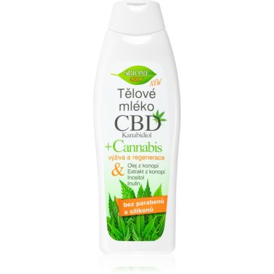 Bione Cosmetics Cannabis CBD vyživující tělové mléko s CBD 500 ml - parfo.cz