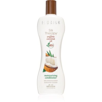 Biosilk Silk Therapy Natural Coconut Oil hydratační kondicionér s kokosovým olejem 355 ml - parfo.cz