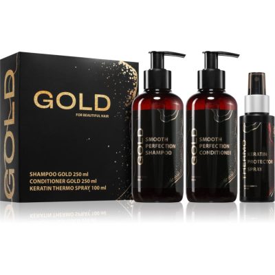 Brazil Keratin Luxury Gold dárková sada pro suché a poškozené vlasy - parfo.cz