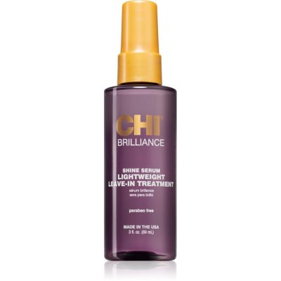 CHI Brilliance Shine Serum Lightweight Leave-in Ttreatment lehké sérum pro lesk a hebkost vlasů 89 ml - parfo.cz