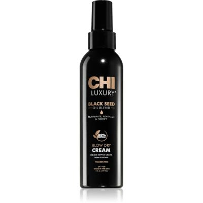 CHI Luxury Black Seed Oil Blow Dry Cream vyživující a termoochranný krém pro uhlazení vlasů 177 ml - parfo.cz